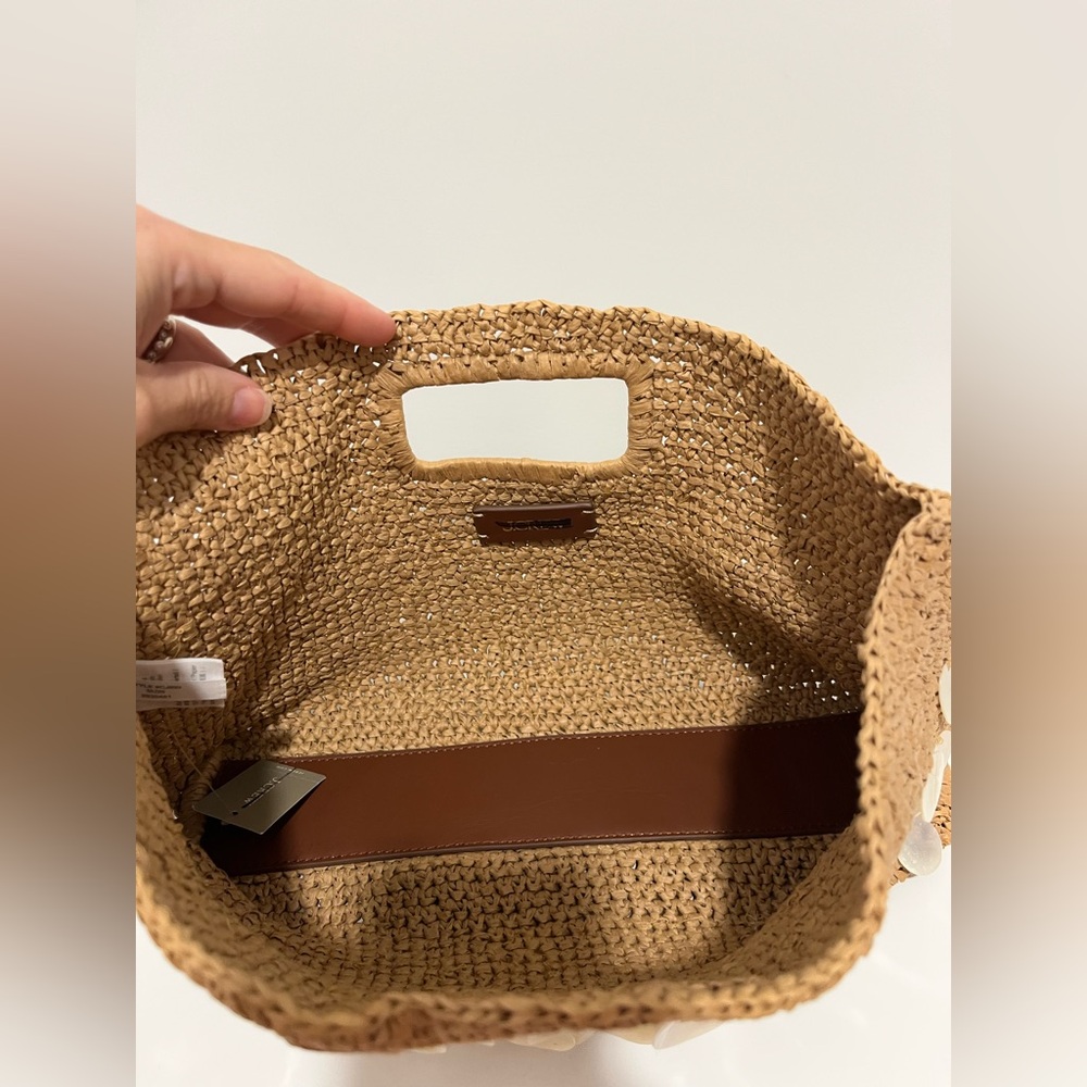 NEW J. Crew Handknotted Straw Rectangular Clutch with Paillettes CJ893 $148 - Picture 9 of 11